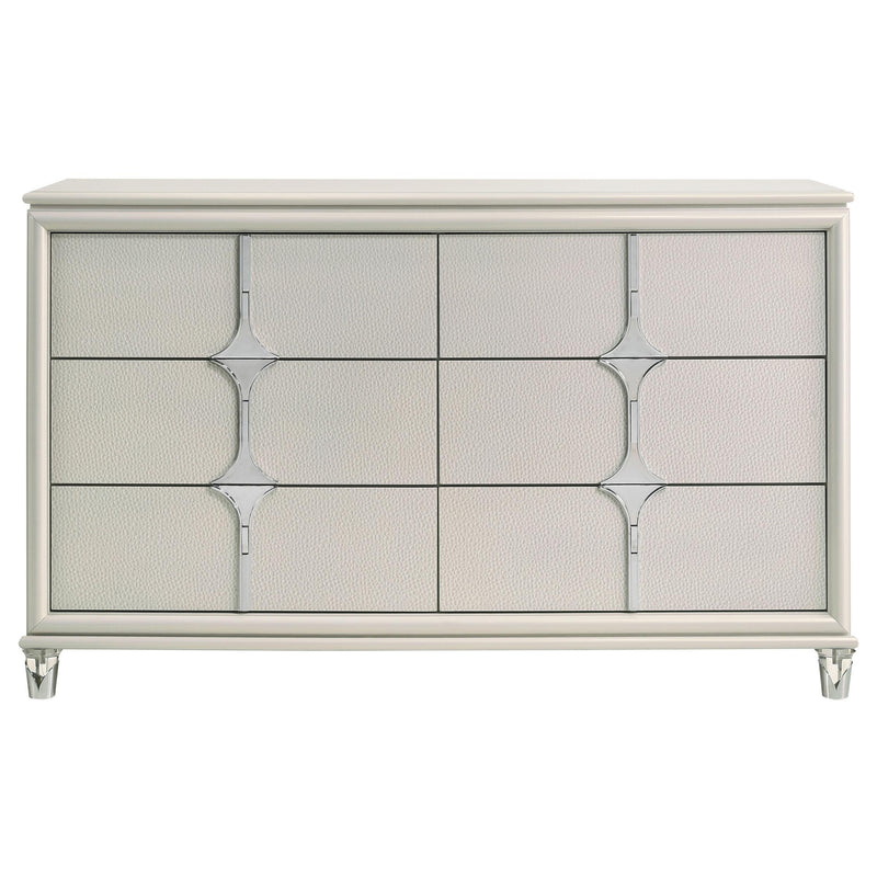Coaster Furniture Olivia 224953 6-drawer Dresser Cabinet - Pearl White IMAGE 3