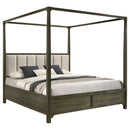 Coaster Furniture Gran Park 224931KE King Canopy Bed - Dark Cocoa IMAGE 1
