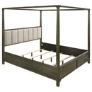 Coaster Furniture Gran Park 224931KE King Canopy Bed - Dark Cocoa IMAGE 3