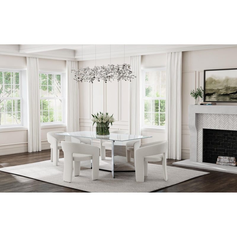 Coaster Furniture Emery 108091 76-inch Rectangular Mirrored Dining Table - Silver IMAGE 11