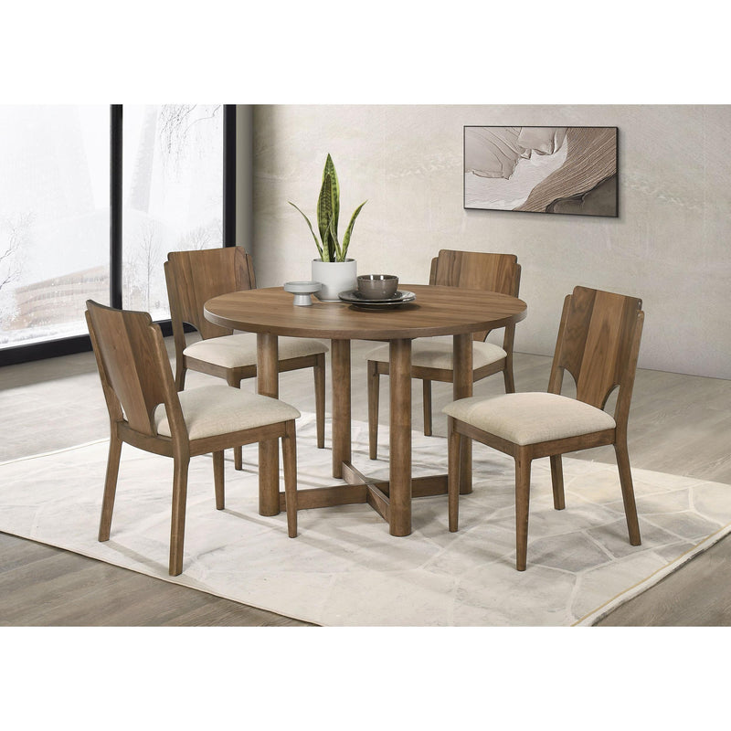 Coaster Furniture Crestmore 108572 Dining Chair Upholstered Seat - Walnut IMAGE 10