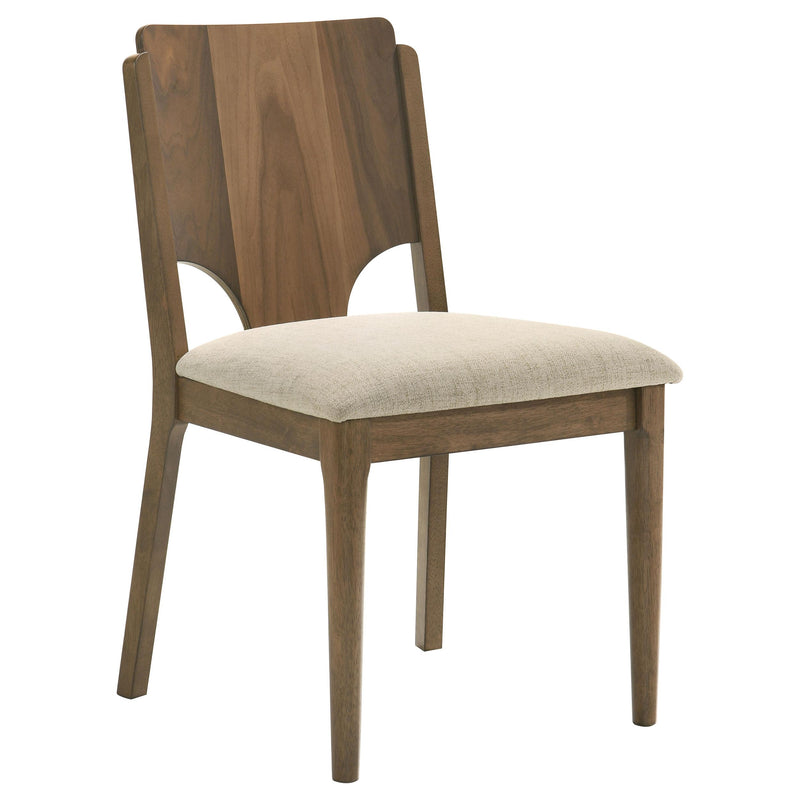 Coaster Furniture Crestmore 108572 Dining Chair Upholstered Seat - Walnut IMAGE 1