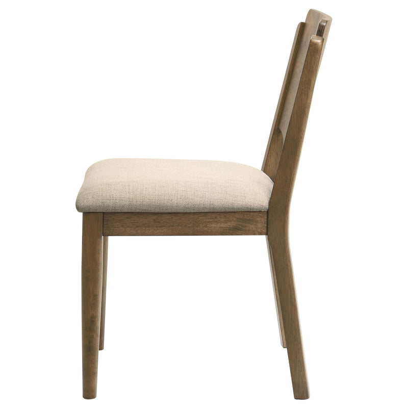 Coaster Furniture Crestmore 108572 Dining Chair Upholstered Seat - Walnut IMAGE 5