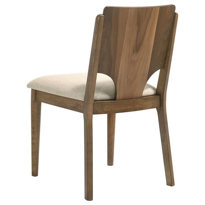 Coaster Furniture Crestmore 108572 Dining Chair Upholstered Seat - Walnut IMAGE 6