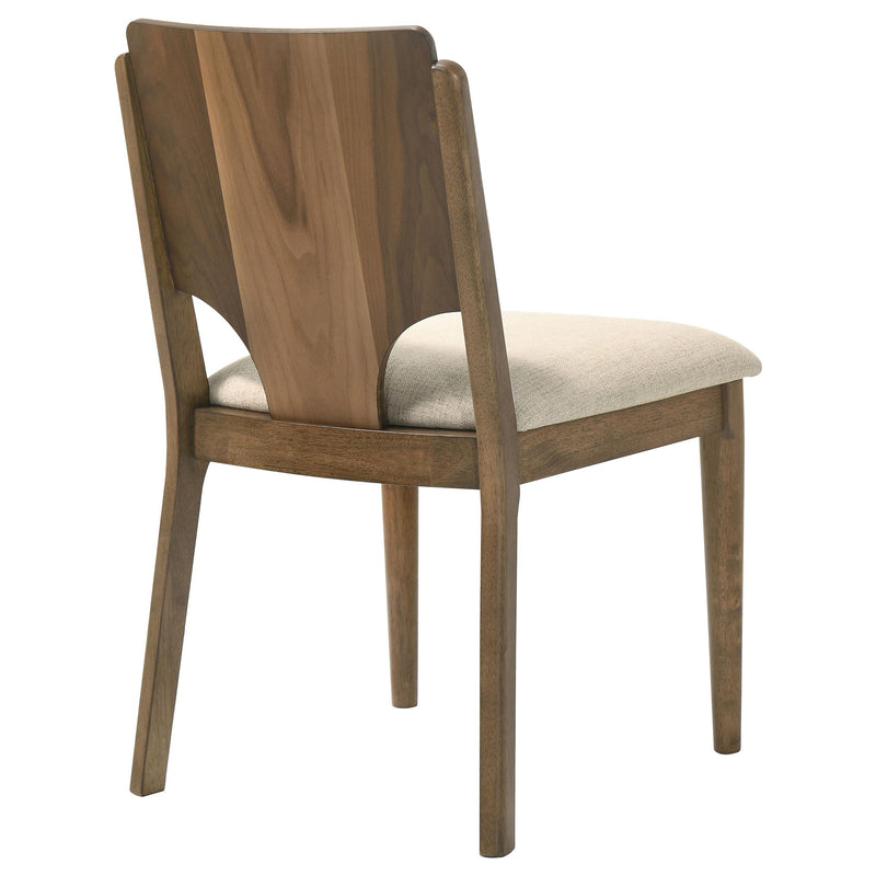 Coaster Furniture Crestmore 108572 Dining Chair Upholstered Seat - Walnut IMAGE 7