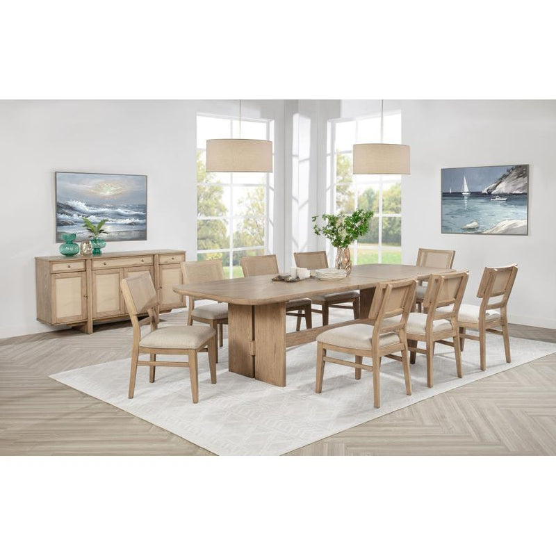 Coaster Furniture Kailani 109381 110-inch Rectangular Wood Dining Table - Beige Oak IMAGE 10