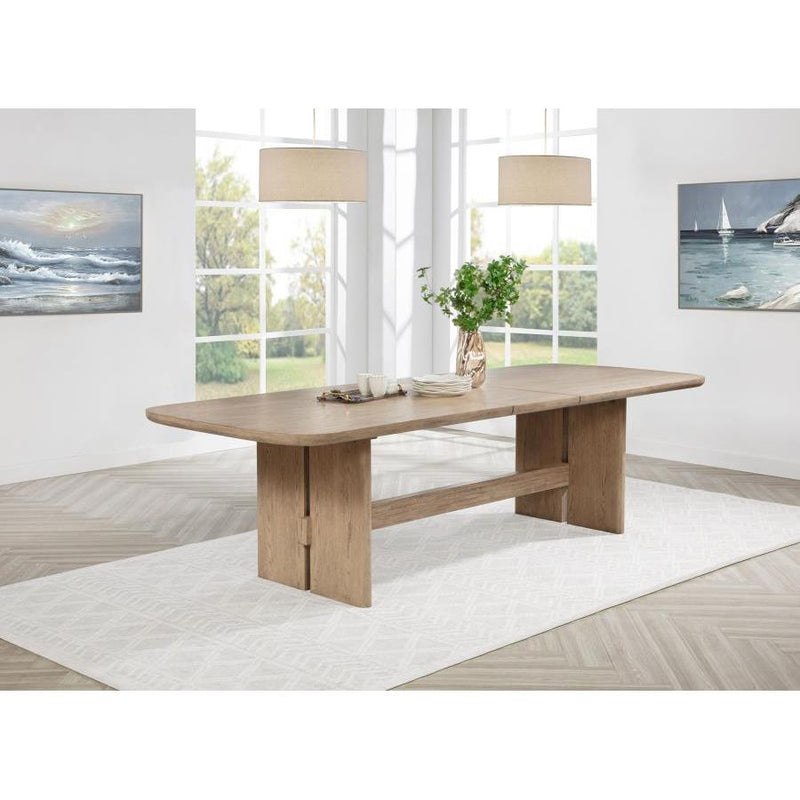 Coaster Furniture Kailani 109381 110-inch Rectangular Wood Dining Table - Beige Oak IMAGE 3