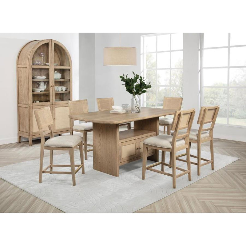 Coaster Furniture Kailani Cane 109388 Counter Height Storage Dining Table - Beige Oak IMAGE 12