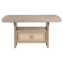 Coaster Furniture Kailani Cane 109388 Counter Height Storage Dining Table - Beige Oak IMAGE 3