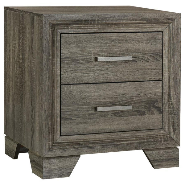 Coaster Furniture Wright 223342 2-drawer Nightstand Bedside Table - Brown Oak IMAGE 1