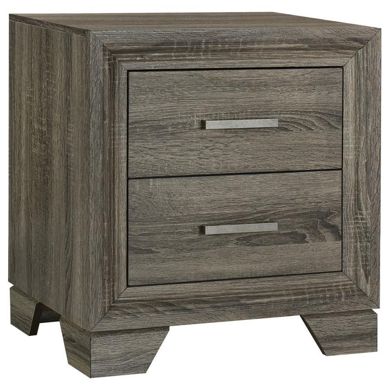 Coaster Furniture Wright 223342 2-drawer Nightstand Bedside Table - Brown Oak IMAGE 1