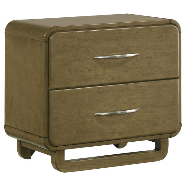 Coaster Furniture Amsbury 224272 2-drawer Nightstand Bedside Table - Nutmeg IMAGE 1
