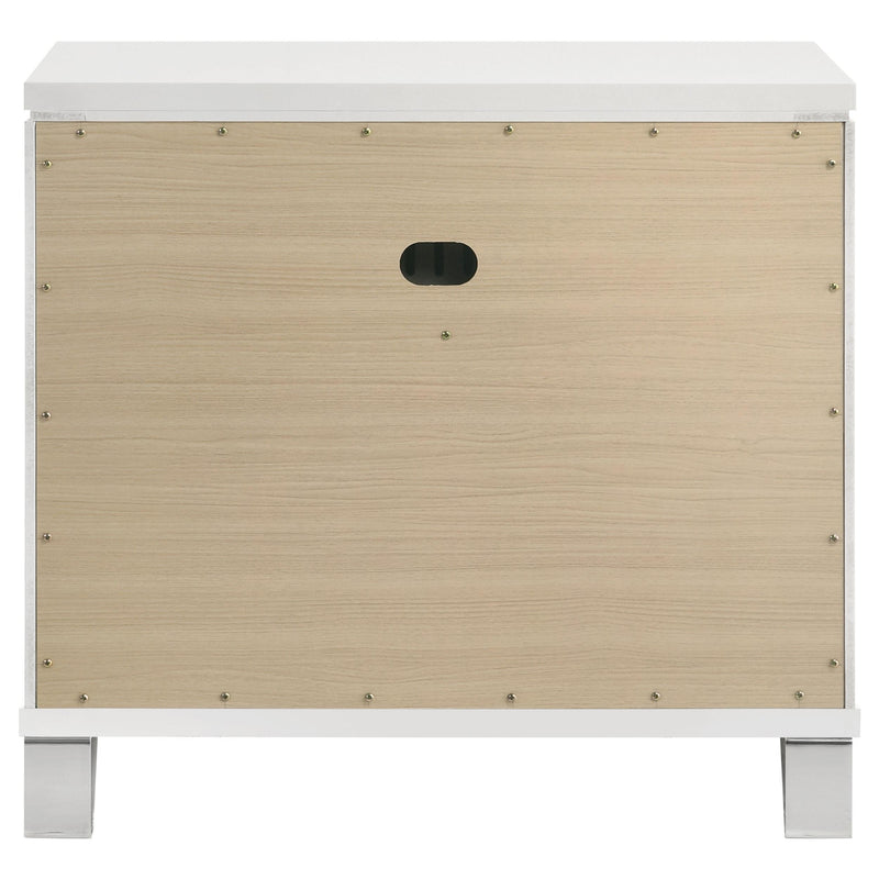 Coaster Furniture Marmore 224962 2-drawer Nightstand Bedside Table - White IMAGE 7
