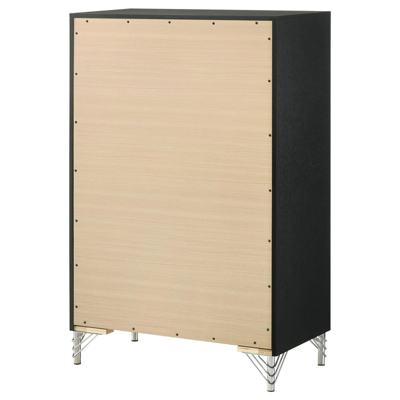 Coaster Furniture Lucia 224995 5-drawer Bedroom Chest of Drawers - Black IMAGE 8