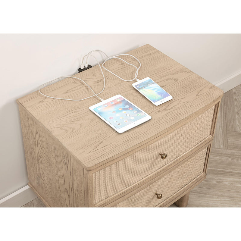 Coaster Furniture Kailani 225042 2-drawer Nightstand Bedside Table - Beige Oak IMAGE 11