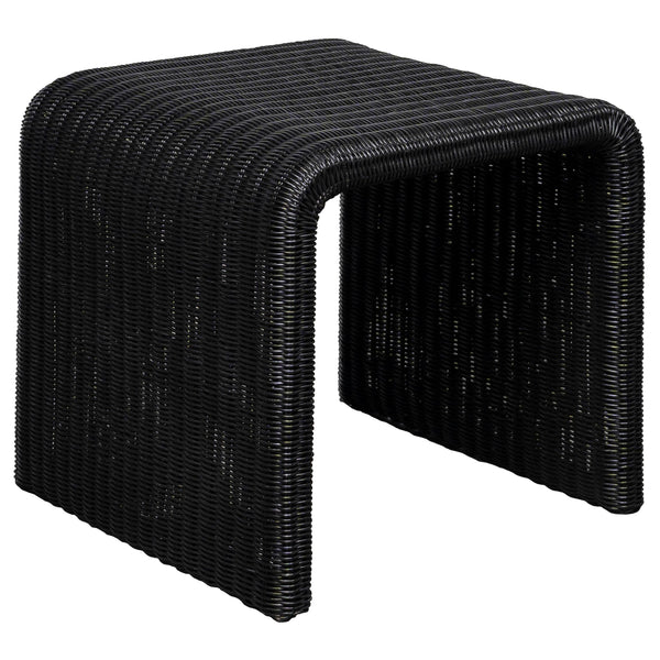 Coaster Furniture Cahya 708517 Woven Rattan Square End Table - Black IMAGE 1