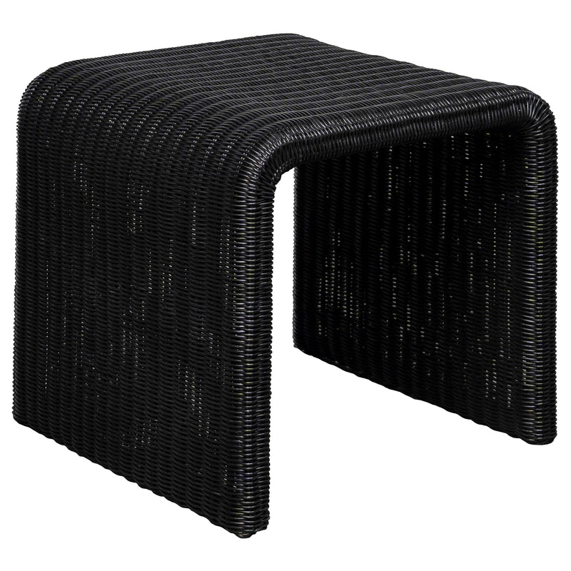 Coaster Furniture Cahya 708517 Woven Rattan Square End Table - Black IMAGE 1
