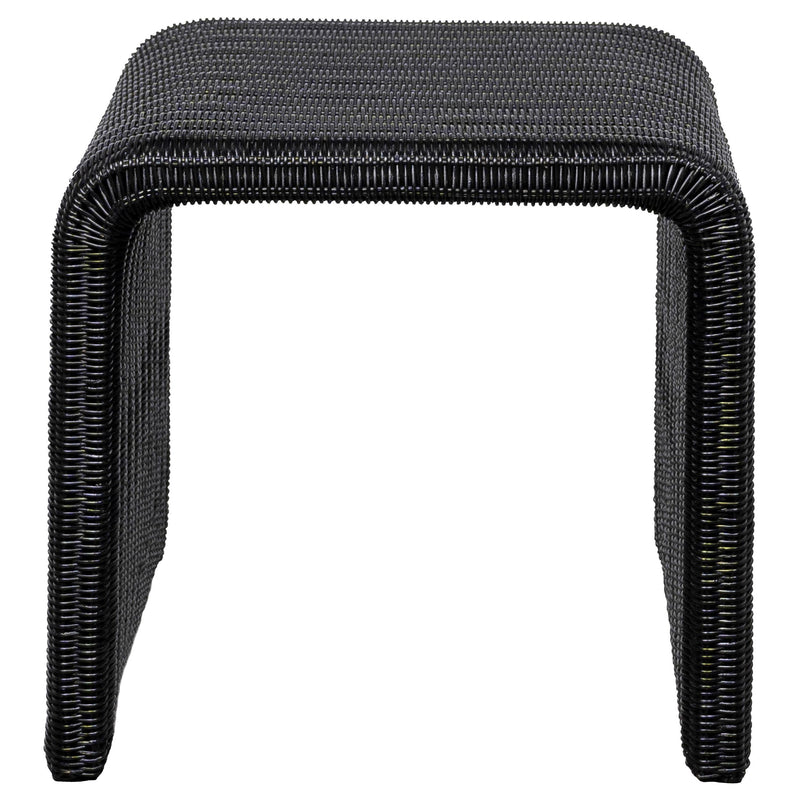 Coaster Furniture Cahya 708517 Woven Rattan Square End Table - Black IMAGE 3