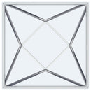Coaster Furniture Brittania 709737 Square Glass Top Geometric End Table - Nickel IMAGE 6