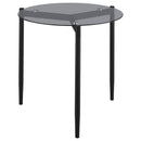 Coaster Furniture Rosalie 710167 Round Smoked Glass Top End Table - Sandy Black IMAGE 4