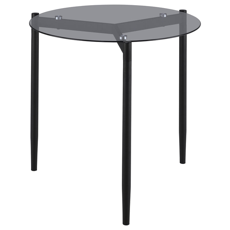 Coaster Furniture Rosalie 710167 Round Smoked Glass Top End Table - Sandy Black IMAGE 4