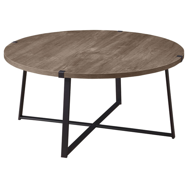 Coaster Furniture Marcus 710298 Round Engineered Wood Coffee Table - Grey IMAGE 1