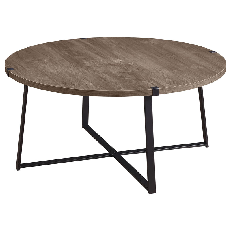 Coaster Furniture Marcus 710298 Round Engineered Wood Coffee Table - Grey IMAGE 4