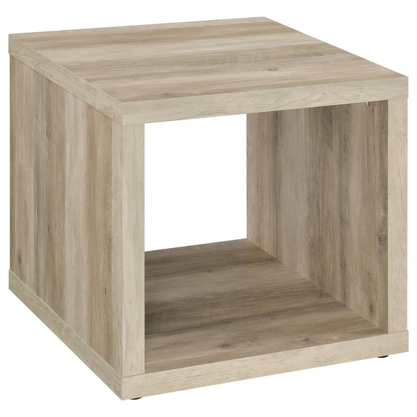 Coaster Furniture Frisco 710507 Square Engineered Wood Side End Table - Distressed Pine IMAGE 1