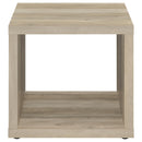 Coaster Furniture Frisco 710507 Square Engineered Wood Side End Table - Distressed Pine IMAGE 3