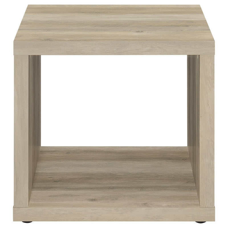 Coaster Furniture Frisco 710507 Square Engineered Wood Side End Table - Distressed Pine IMAGE 3