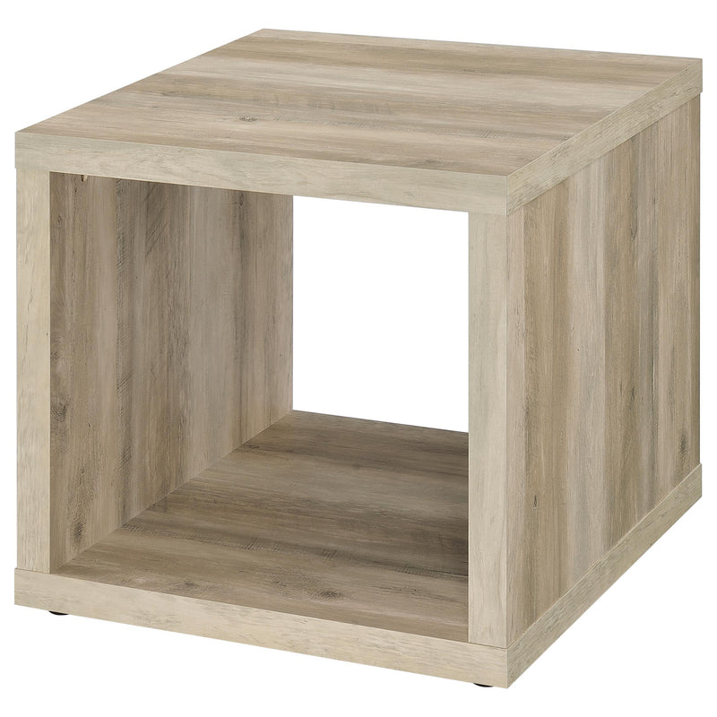 Coaster Furniture Frisco 710507 Square Engineered Wood Side End Table - Distressed Pine IMAGE 4