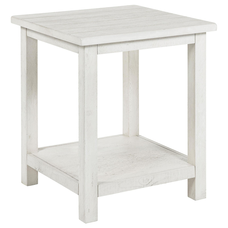 Coaster Furniture Payne 710556 Wood End Table with Shelf - White IMAGE 1