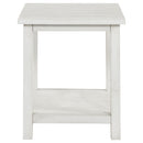 Coaster Furniture Payne 710556 Wood End Table with Shelf - White IMAGE 2
