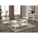 Coaster Furniture Payne 710557 1-Drawer Wood End Table with Shelf - Distressed White IMAGE 7