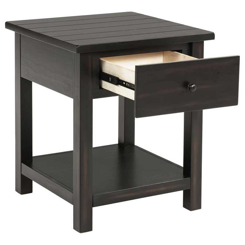 Coaster Furniture Payne 710567 1-drawer Wood End Table with Shelf - Java IMAGE 2