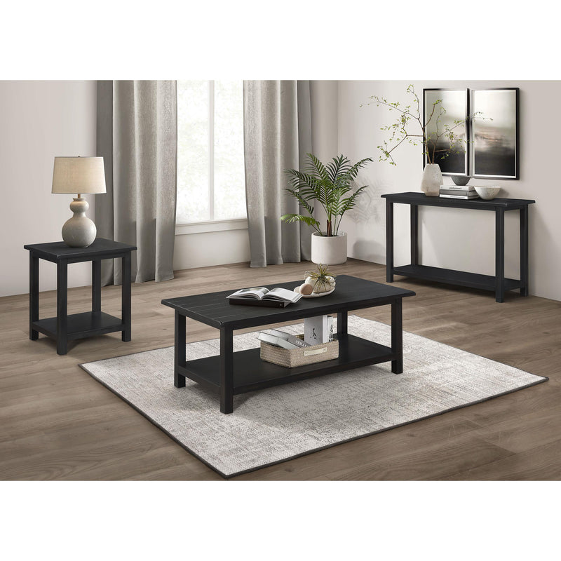 Coaster Furniture Payne 710568 Wood Coffee Table with Shelf - Distressed Java IMAGE 6