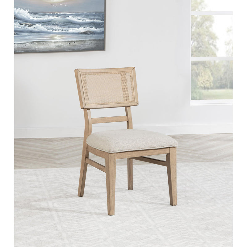 Coaster Furniture Kailani 109382 Radio Weave Cane Dining Side Chair - Beige Oak IMAGE 2