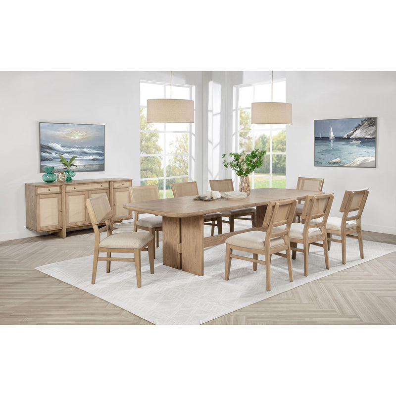 Coaster Furniture Kailani 109382 Radio Weave Cane Dining Side Chair - Beige Oak IMAGE 7