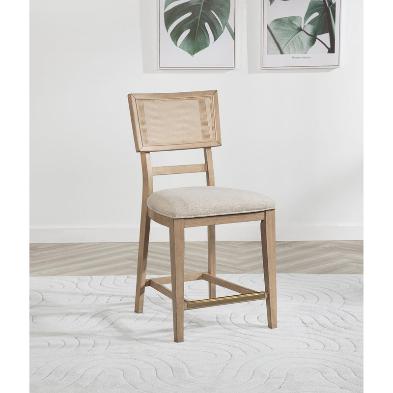Coaster Furniture Kailani 109389 io Weave Cane Counter Dining Side Chair - Beige Oak IMAGE 2
