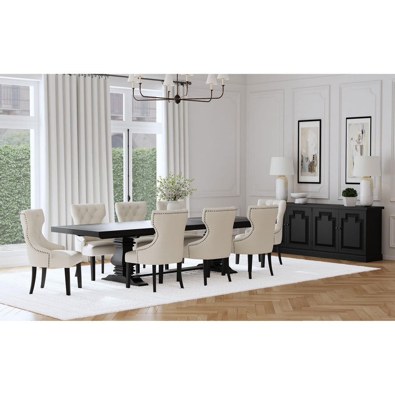 Coaster Furniture Baney 115572 Fabric Upholstered Dining Side Chair - Beige/Black IMAGE 11