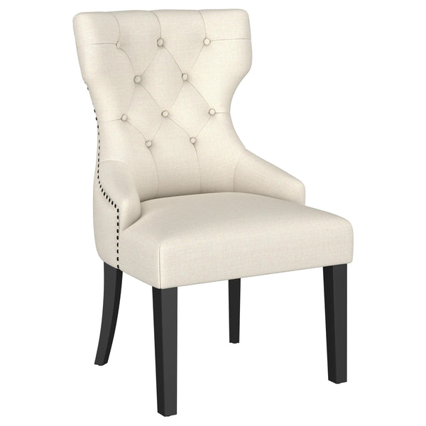 Coaster Furniture Baney 115572 Fabric Upholstered Dining Side Chair - Beige/Black IMAGE 1