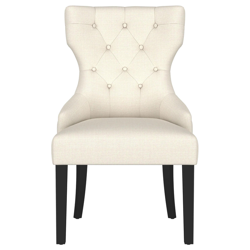 Coaster Furniture Baney 115572 Fabric Upholstered Dining Side Chair - Beige/Black IMAGE 3