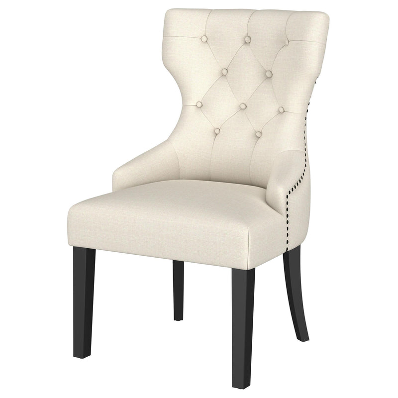 Coaster Furniture Baney 115572 Fabric Upholstered Dining Side Chair - Beige/Black IMAGE 4