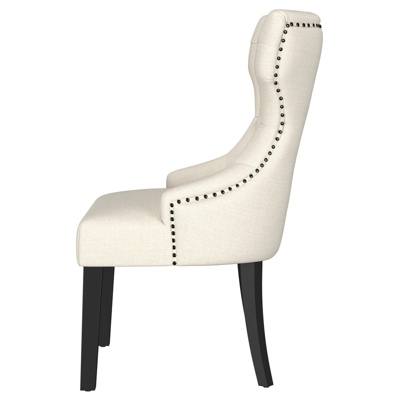 Coaster Furniture Baney 115572 Fabric Upholstered Dining Side Chair - Beige/Black IMAGE 5