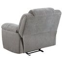Coaster Furniture Gilson 602553 Chenille Upholstered Glider Recliner Chair Grey IMAGE 6
