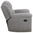 Coaster Furniture Gilson 602553 Chenille Upholstered Glider Recliner Chair Grey IMAGE 7