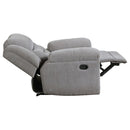 Coaster Furniture Gilson 602553 Chenille Upholstered Glider Recliner Chair Grey IMAGE 8