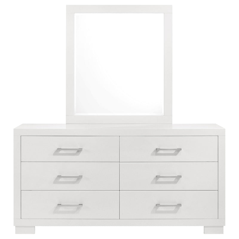 Coaster Furniture Jessica 202993M 6-drawer Dresser with Mirror - Cream White IMAGE 3