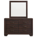 Coaster Furniture Kauffman 204393M 6-drawer Dresser with Mirror - Dark Cocoa IMAGE 3