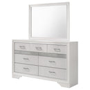 Coaster Furniture Miranda 205113M 7-drawer Dresser with Mirror - White IMAGE 4